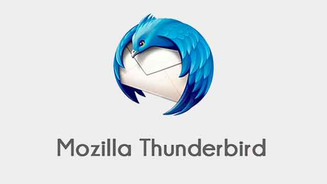 Логотип и надпись Mozilla Thundebird